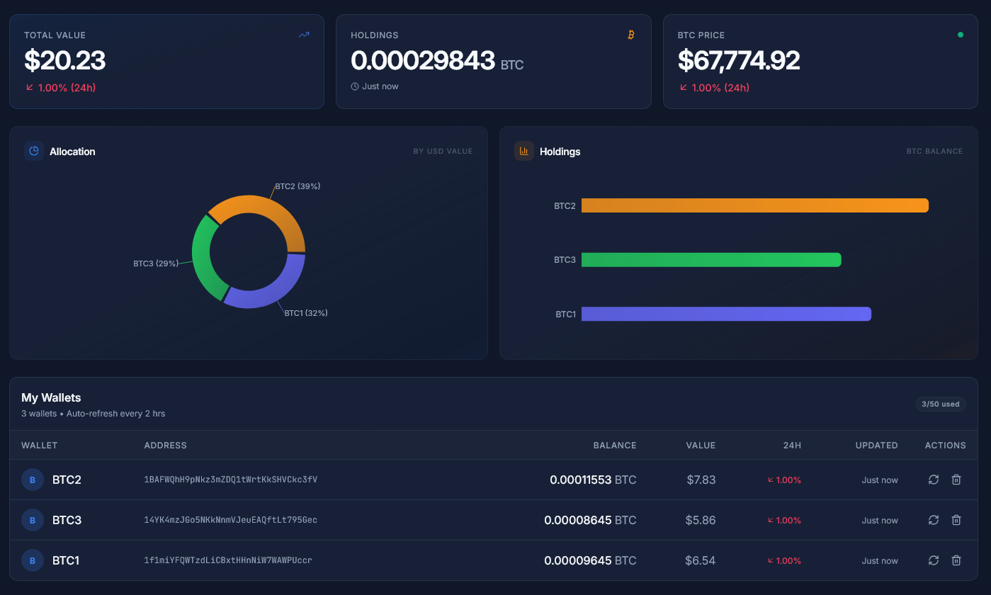 Portfolio Tracker: monitor more capital as you scale